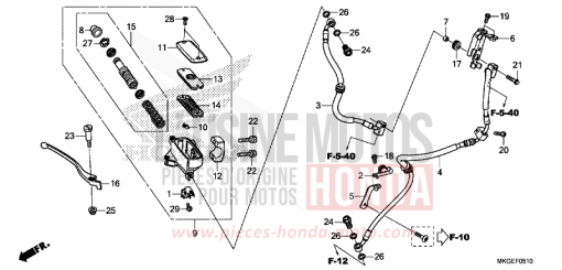 HAUPTBREMSZYLINDER, VORNE ZYLINDER CMX500A2L de 2020